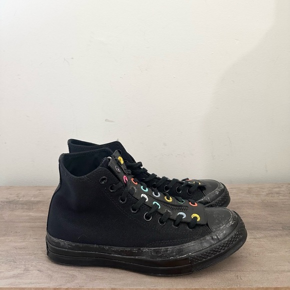 Converse Chuck 70 Zip Black Electric Aqua size 9 converse black casual Y2K - Picture 1 of 7